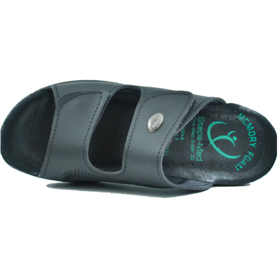 Ανατομική Γυναικεία Παντόφλα Μαύρη Steps Med 2633