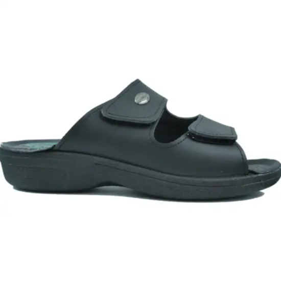 Ανατομική Γυναικεία Παντόφλα Μαύρη Steps Med 2633