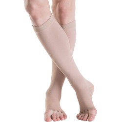 Κάλτσες Ιατρικές Διαβαθμισμένης Συμπίεσης Sigvaris 503 Κάτω Γόνατος Κλάση 2 (22-32 mmHg) Ανοικτά Δάκτυλα